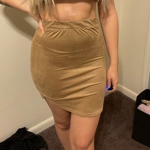 Velvet brown skirt